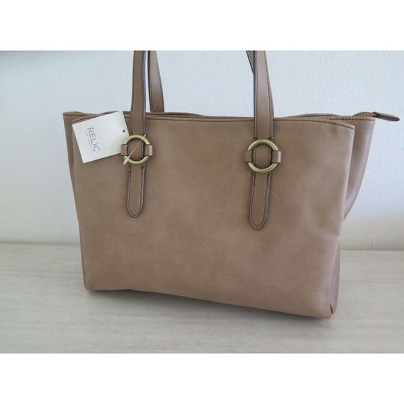 Relic By Fossil RLH0908235 Camel Brown Joni Double Shoulder Bag Purse - Picture 1 of 8